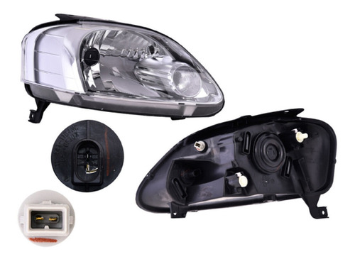 Faro Depo Volkswagen Crossfox 2007 2008 2009 2010 Foto 4