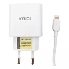 Carregador Rápido 2 Usb Kaidi Rapido Compátivel P/ iPhone 11 12 13 14 Pro Max