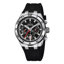 Relógio Masculino Festina Chrono Bike 2024 Black Rubber F20671.6 Silver Bezel