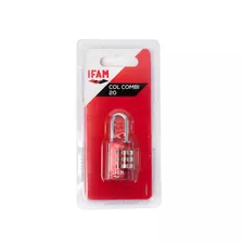 Candado Maleta Ifam Con Clave Aluminio Rojo Colcombi20