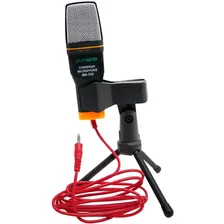 Microfono Gamer Bm-350 Condensador Con Conector Miniplug Color Negro