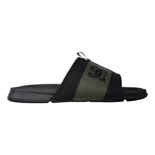 Ojota Dc Shoes Modelo Lynx Slide Negro Verde Musgo Exclusivo