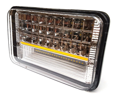 Faros Led Freightliner Fld112 1988 A 2007  45 Leds Luz Dia Foto 2