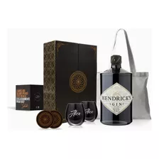 Box Gin Hendricks Vasos Negros Grabados