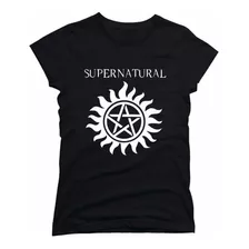  Baby Look Supernatural Pentagrama Série Exclusiva