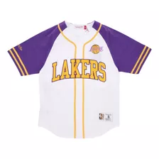Jersey Mitchell & Ness Hombre Los Angeles Lakers Practice