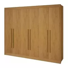 Guarda Roupa Casal 6 Portas Athos Cinamomo Mdf Ddoro