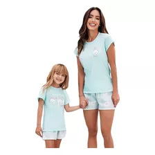 Kit Pijama Mama E Hija Conejitos Multiuso X2und