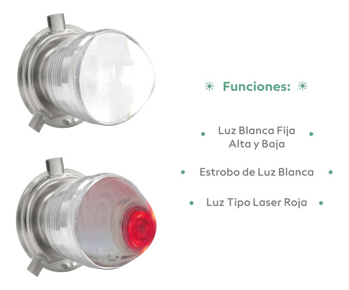 I O L 1 Foco Led H4 Led Lupa Moto Luz Blanco Estrobo Y Laser Foto 2