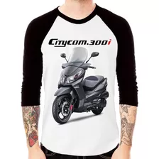 Camiseta Raglan Moto Dafra Citycom S 300i 3/4