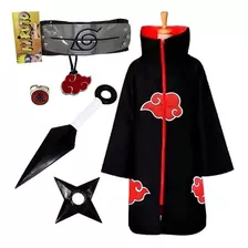 Kit Manto Akatsuki Naruto Kit Infantil Top Itachi Cosplay