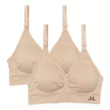 Pack 2 Bralette Maternal Lactancia Deportivo Beige Latina