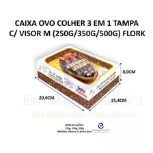Caixa Ovo Colher 3 Em 1 Tampa C/ Visor M Flork