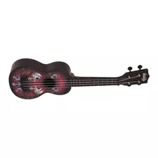 Ukelele Soprano Kala Ukadelics Diseño Skulls + Funda C