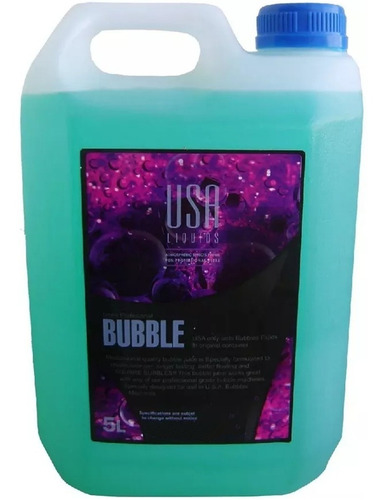 Liquido De  Burbujas Usa Liquids 5 Litros Profesional Bubble