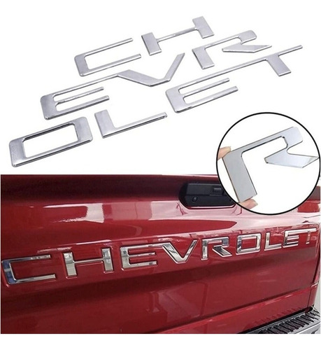 Insertos Portaln Para Chevrolet Silverado 3d Adhesivo 19-21 Foto 4