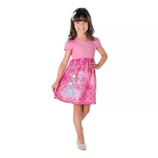 Vestido Infantil Frozen 4 Ao 10 Brandili Ref. 22609