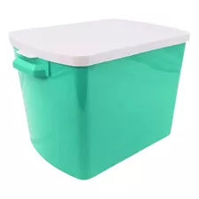 Porta Ração Portátil Pote Para Até 15kg Cor Verde