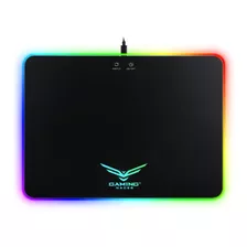 Mouse Pad Gamer Led Rgb Rigido Antiderrapante Usb Ergonomico Naceb Color Negro