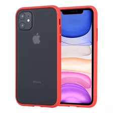 Funda Case Para iPhone 12 Peach Garden Rojo Antishock