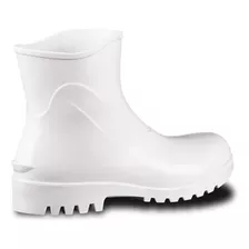 Bota De Pvc Flex Branca Cano Curto