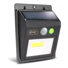 Luminária Solar Com Sensor De Presença Knup Kp- Lu06/10 Cor Preto