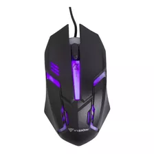 Mouse Óptico Usb Gamer Para Jogo Com Fio - Vision Cor Preto