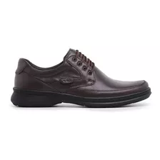 Sapato Masculino Ref 6033 Cor Café Da Luflex