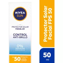 Nivea Sun Control Anti Brillo Protector Solar Facial Fps 50 50ml