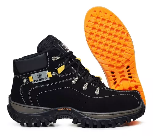 Bota Botina Caterpillar Masculina Em Couro Impermeável Leve - Escorrega o  Preço