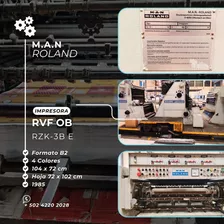 Man Roland Impresora Offset B2 Formato 4 Colores