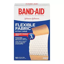 Vendas De Tela Flexible Band-aid, Extra Grandes, 10 C/u (paq