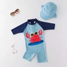 Ropa De Baño Modelo Cangrejo Bebe Niños