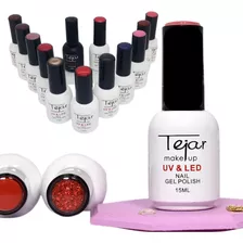 Esmalte Semipermanente Uv/led Tejar X24 Unidades Lefemme