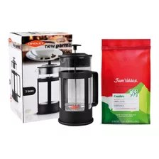 Café Juan Valdez Volcán + Cafetera Francesa 350 Cc Oroley