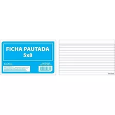 Ficha Pautada 5x8 Pacote Com 100 Folhas