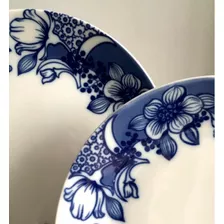 Juego De Platos Verbano / Flores Azules