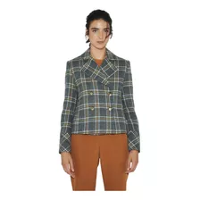 Chaqueta Paño Mujer Desiderata Sophy Tartan Cruce Doble