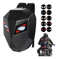 Mochila Motociclista Con Ojos Led Impermeable Para Casco