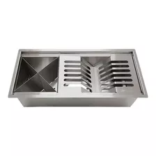 Canal Calha Organizador Úmida Gourmet Escorredor Inox Tubrax