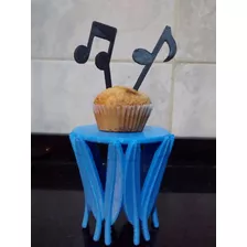 Toppers Pinchos Notas Musicales Cupcake X 10 Unidades