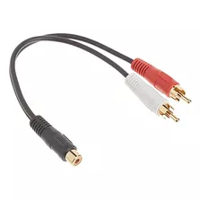 Cable C2g Value Series One Rca Hembra Dos Rca Macho Y Negro