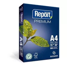 Papel Sulfite A4 75g Report Premium Resma 500 Folhas Branca