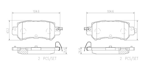 Balatas Traseras Mazda Cx-5 2014 2.0l Brembo Foto 2