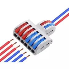 5 Conectores Electricos Rapidos Palanca 2 Polos Divisor 2x6