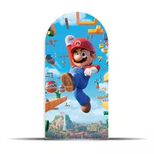 Painel Romano Dupla Face Tecido 1,0m X 2,0m 3d Mario Bros