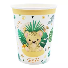 Vaso Polipapel Animalitos Salvajes Selva Safari X6