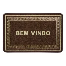 Capacho Boucle Bem Vindo Chocolate 0,40x0,60m - Niazitex