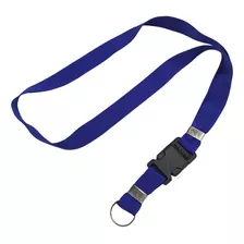 1 Cordão Azul Chaveiro Moto Tirante Cracha Lanyard Porta