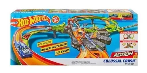 Hot Wheels Pista Carreras Mega Choques Mattel (100%original)